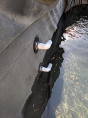 These nozzles are the main water return back into the pond.